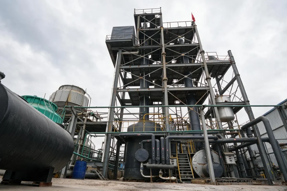 Outdoor process equipment and pipework at Maven